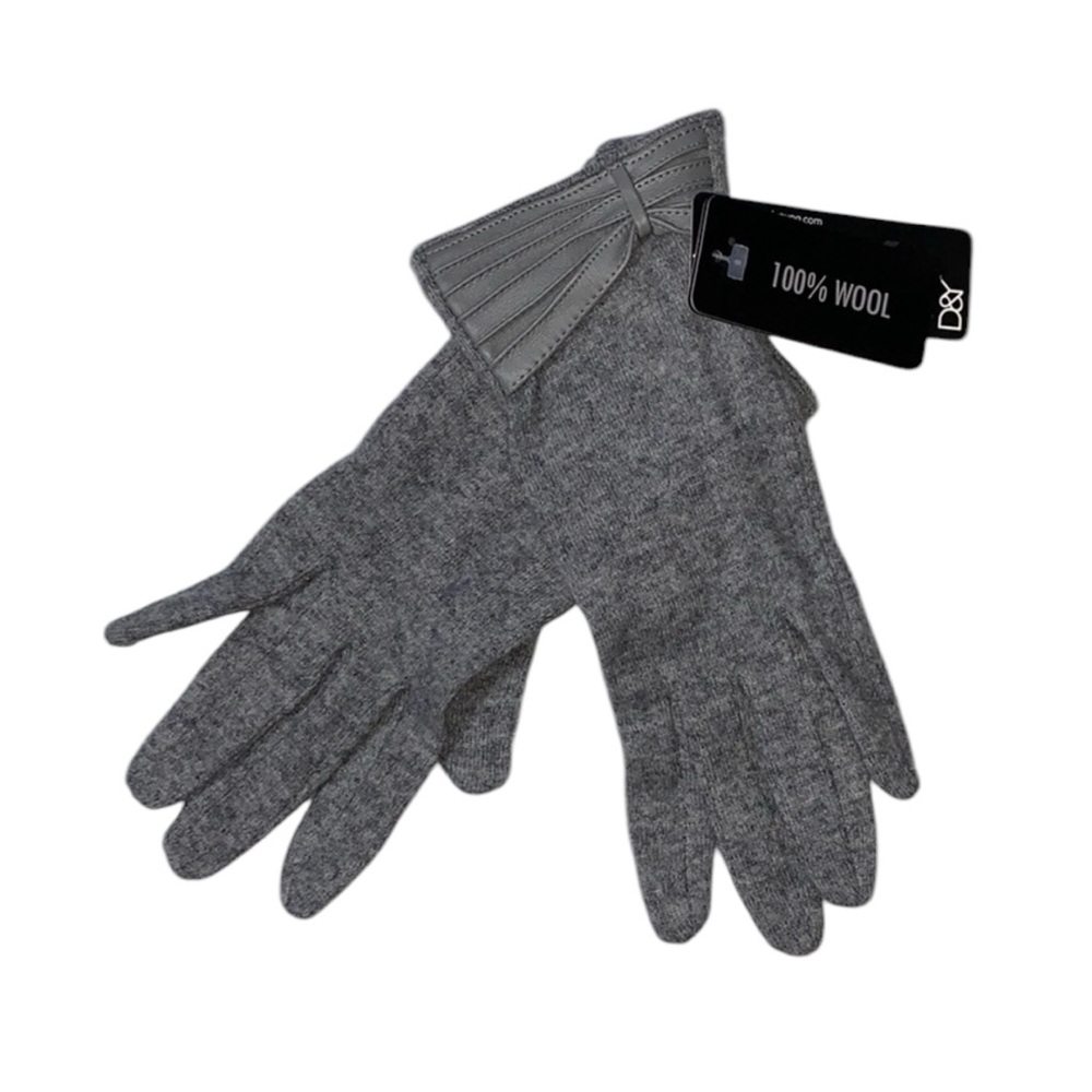 NWT Women’s Gray D&Y Magic Stretch Texting Wool Gloves OS